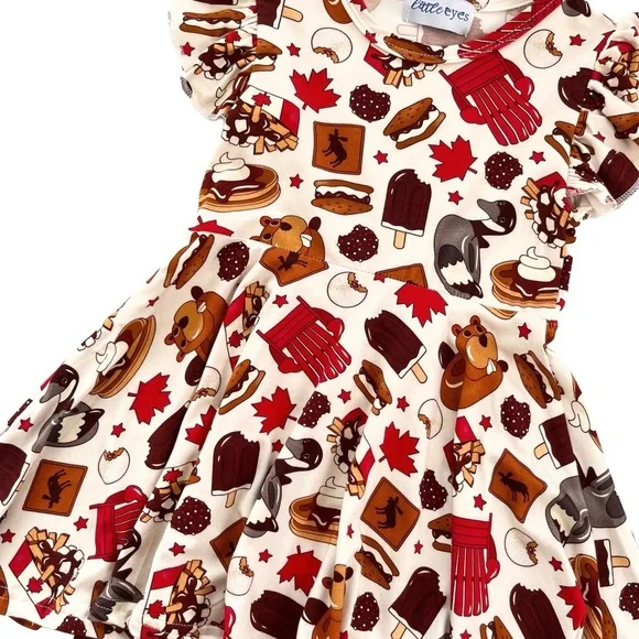 Little Eyes Canada D’Eh Bamboo Twirl Dress - Picture 3 of 4